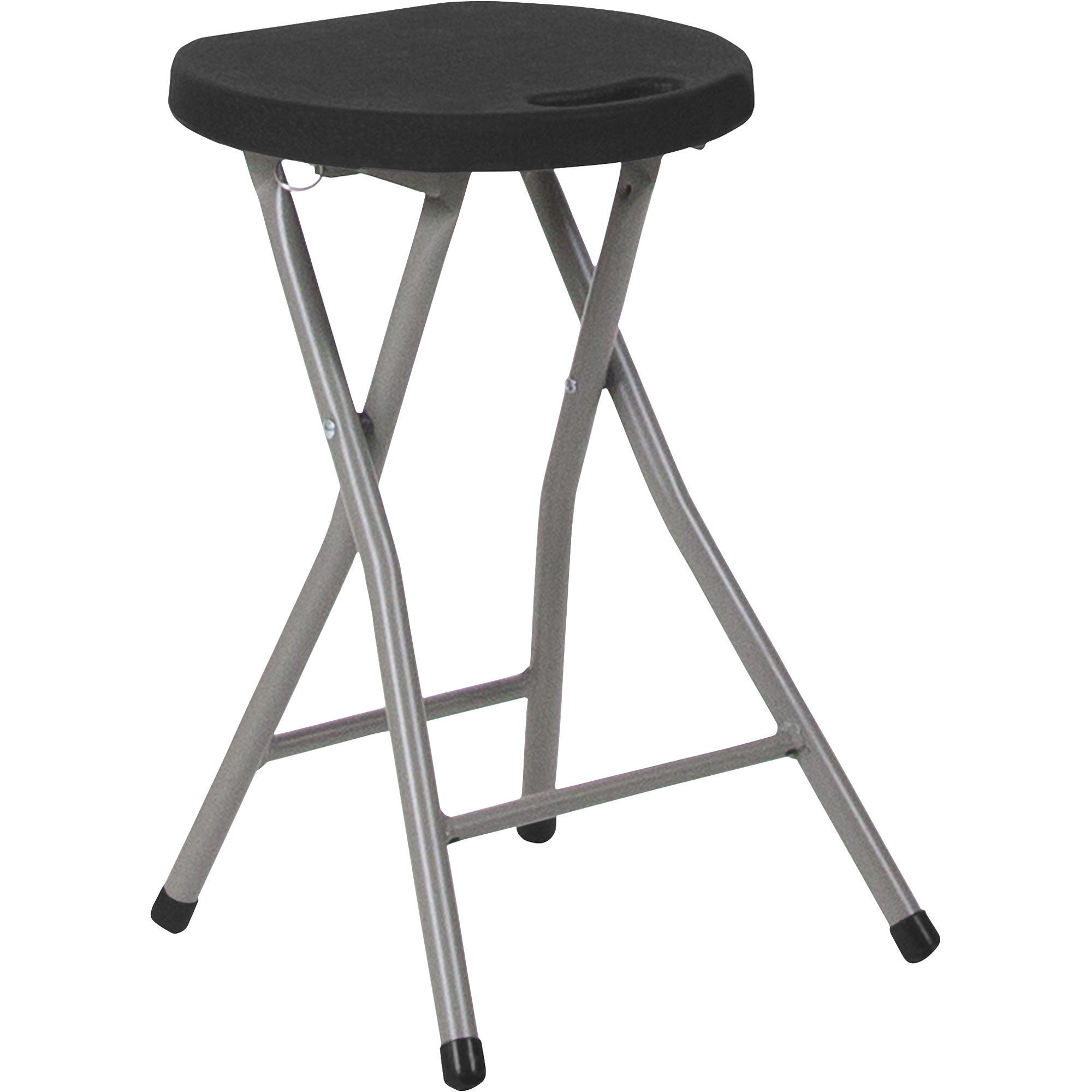 Flash Furniture Plastic Folding Stool, Black, 10 1/2in.W x 11 3/4in.D x 18in.H, Model# DADYCD30